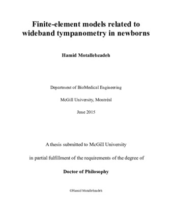 Finite-element models related to widebrand tympanometry in newborns thumbnail