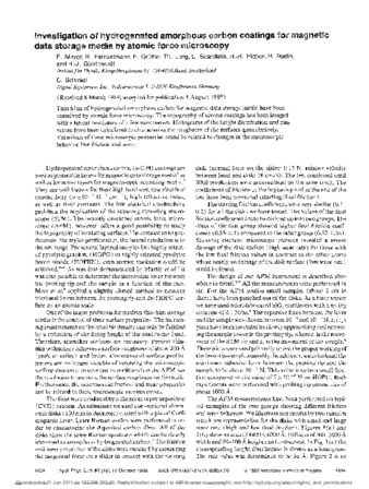 Investigation of hydrogenated amorphous carbon coatings for magnetic data storage media by atomic force microscopy thumbnail