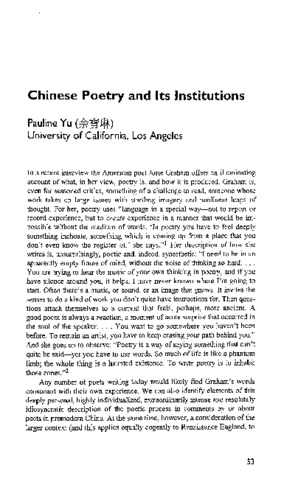 Chinese Poetry and Its Instructions thumbnail