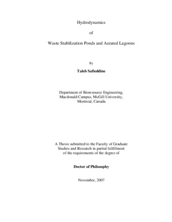 Hydrodynamics of waste stabilization ponds and aerated lagoons thumbnail