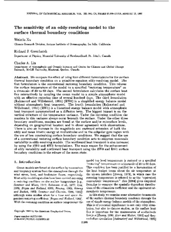 The sensitivity of an eddy-resolving model to the surface thermal boundary conditions thumbnail