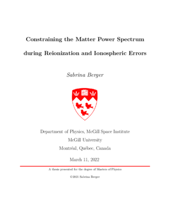 Constraining reionization densitie fields and ionospheric errors thumbnail