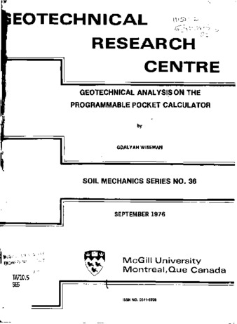 Geotechnical analysis on the programmable pocket calculator thumbnail