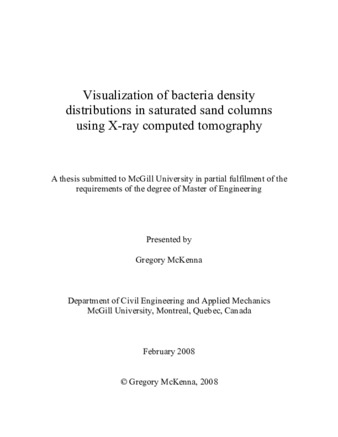 Visualization of bacterial density distributions in saturated sand columns using X-ray computed tomography thumbnail