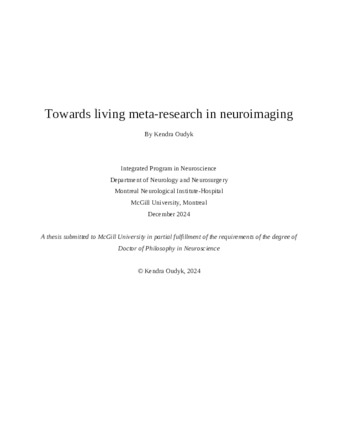 Towards living meta-research in neuroimaging thumbnail