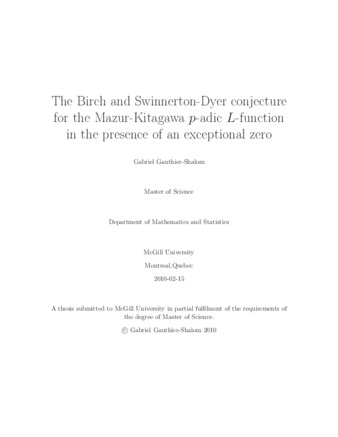 The Birch and Swinnerton-Dyer conjecture for the Mazur-Kitagawa p-adic L-function in the presence of an exceptional zero thumbnail