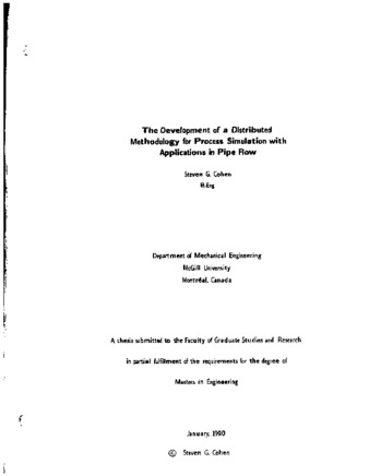 The development of a distributed methodlogy for process simulation with applications in pipe flow / thumbnail