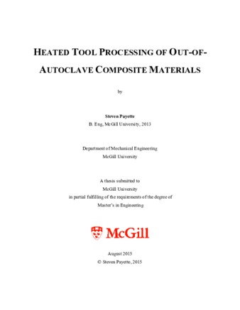 Heated tool processing of out-of- autoclave composite materials thumbnail