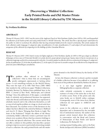 Discovering a ‘Hidden’ Collection: Early Printed Books and Old Master Prints in the McGill Library Collected by T.W. Mussen thumbnail