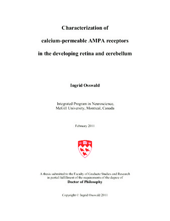 Characterization of calcium-permeable AMPA receptors in the developing retina and cerebellum thumbnail