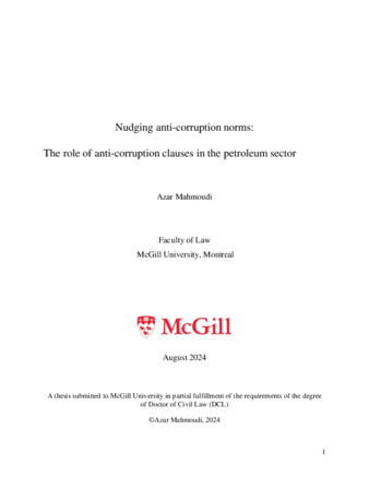 Nudging anti-corruption norms: The role of anti-corruption clauses in the petroleum sector thumbnail