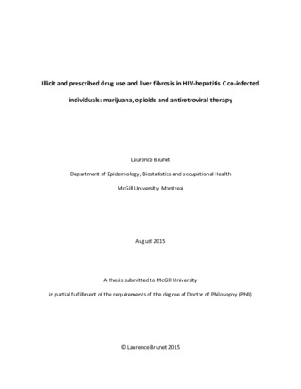 Illicit and prescibed drug use and liver fibrosis in HIV-hepatitis C co-infected individuals: marijuana, opioids and antiretroviral therapy thumbnail