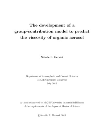 The development of a group-contribution model to predict the viscosity of organic aerosol thumbnail