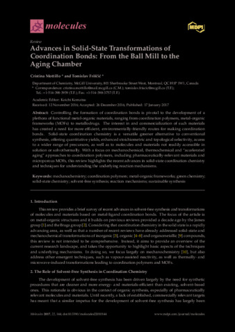 Advances in Solid-State Transformations of Coordination Bonds: From the Ball Mill to the Aging Chamber thumbnail