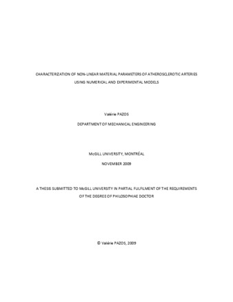Characterization of non-linear material parameters of atherosclerosis arteries using numerical and experimental models thumbnail
