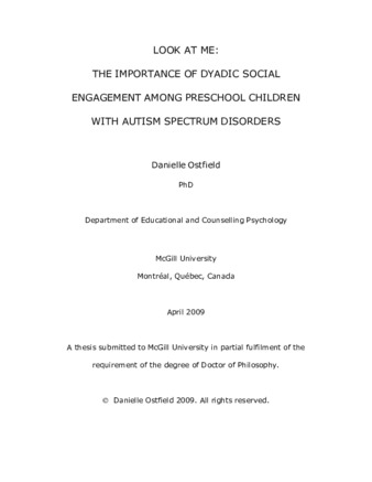 dissertation ideas autism