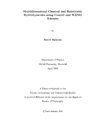 Multidimensional classical and relativistic hydrodynamics using central and WENO schemes thumbnail