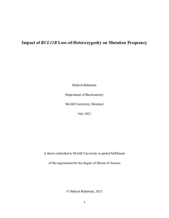 Impact of BCL11B loss-of-heterozygosity on mutation frequency thumbnail