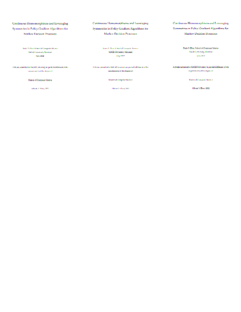 Continuous homomorphisms and leveraging symmetries in policy gradient algorithms for Markov Decision Processes thumbnail