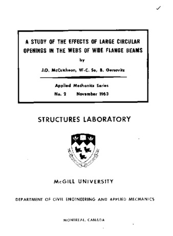 A study of the effects of large circular openings in the webs of wide flange beams thumbnail