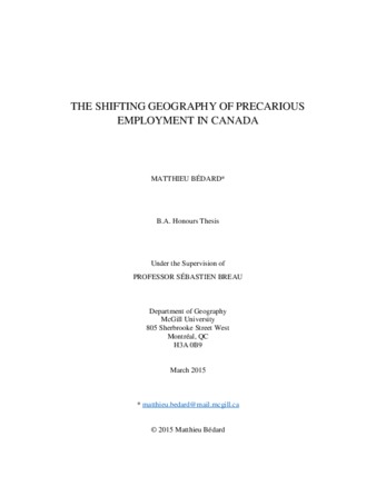 The Shifting Geography of Precarious Employment in Canada thumbnail