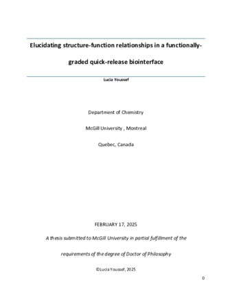 Elucidating structure-function relationships in a functionally-graded quick-release biointerface thumbnail