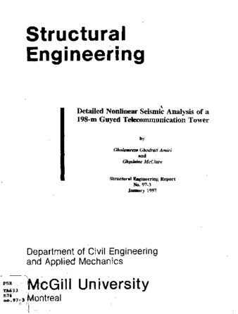 Detailed nonlinear seismic analysis of a 198-m guyed telecommunication tower thumbnail