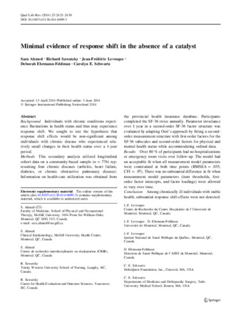 Minimal evidence of response shift in the absence of a catalyst thumbnail