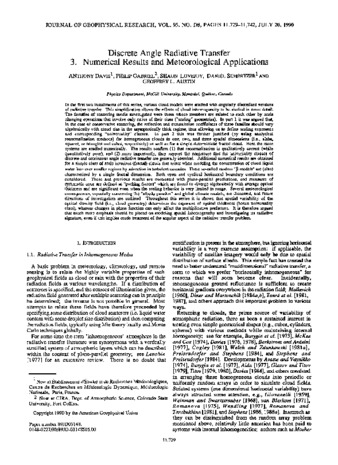 Discrete Angle Radiative Transfer Numerical Results and Meteorological Applications thumbnail