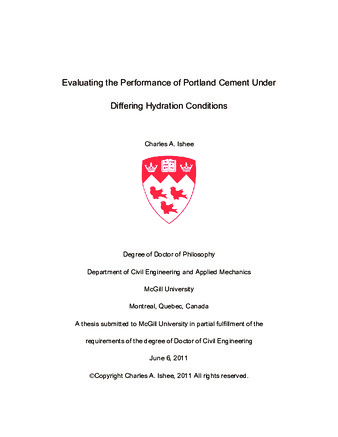 Evaluating the performance of Portland cement under differing hydration conditions thumbnail