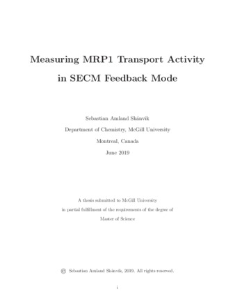Measuring MRP1 transport activity in SECM feedback mode thumbnail