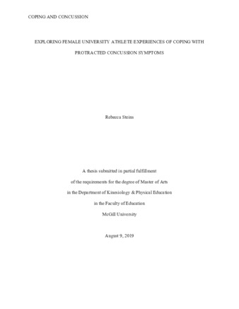 Exploring female university athlete experiences of coping with protracted concussion symptoms thumbnail