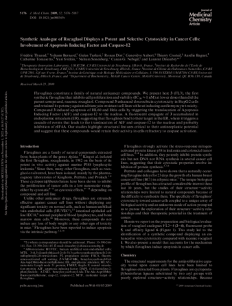 Synthetic Analogue of Rocaglaol Displays a Potent and Selective Cytotoxicity in Cancer Cells: Involvement of Apoptosis Inducing Factor and Caspase-12 thumbnail