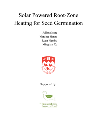 Solar Powered Root-Zone Heating for Seed Germination thumbnail