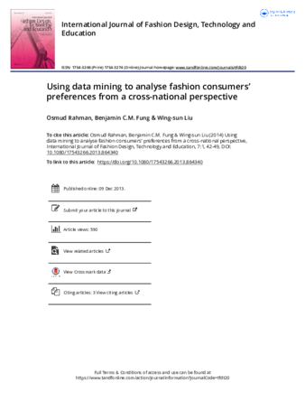 Using data mining to analyse fashion consumers’ preferences from a cross-national perspective thumbnail