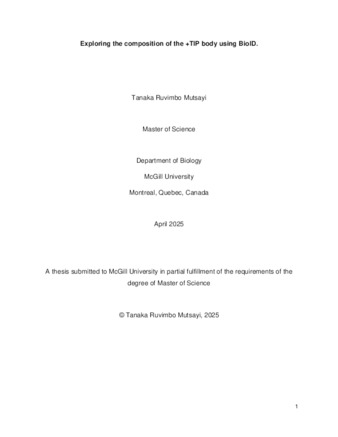 Exploring the composition of the +TIP body using BioID. thumbnail