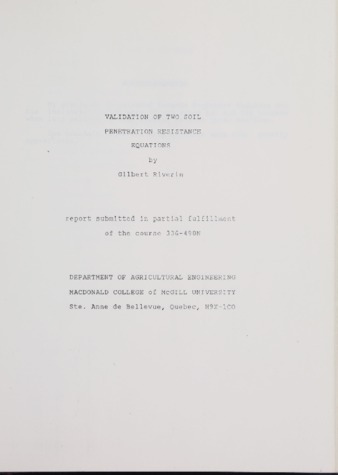 Validation of Two Soil Penetration Resistance Equations thumbnail