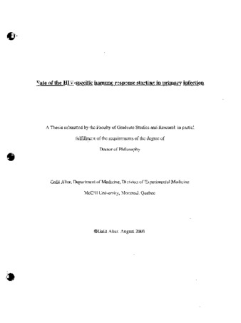 Fate of the HIV-specific immune response starting in primary infection thumbnail