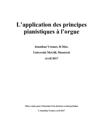 L’application des principes pianistiques à l’orgue thumbnail