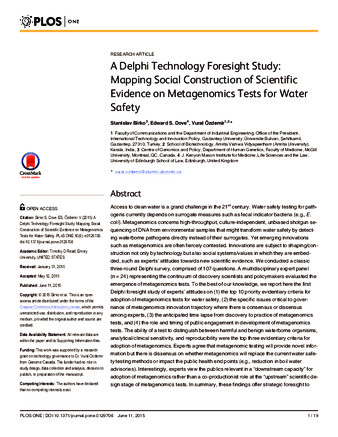 A Delphi Technology Foresight Study: Mapping Social Construction of Scientific Evidence on Metagenomics Tests for Water Safety thumbnail