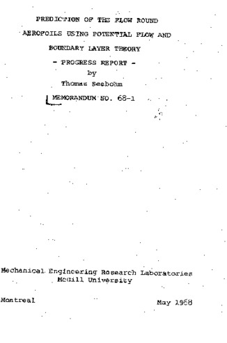 Prediction of the flow round aerofoils using potential flow and boundary layer theory thumbnail