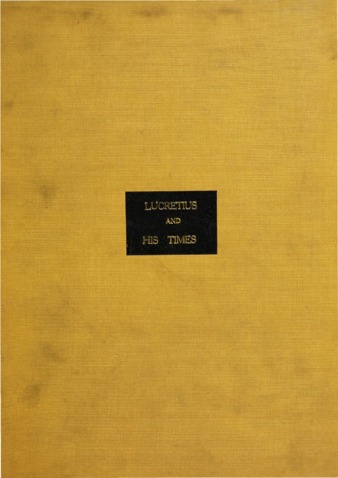 Lucretius and his times. thumbnail