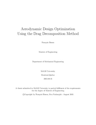 Aerodynamic design optimization using the drag decomposition method thumbnail
