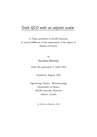 Dark QCD with an adjoint scalar thumbnail
