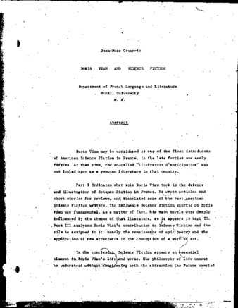 Boris Vian et la science-fiction thumbnail