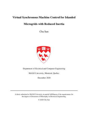 Virtual synchronous machine control for Islanded power system with reduced inertia thumbnail