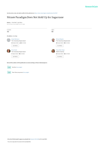 Nitrate Paradigm Does Not Hold Up for Sugarcane thumbnail