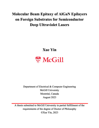 Molecular beam epitaxy of AlGaN epilayers on foreign substrates for semiconductor deep ultraviolet lasers thumbnail