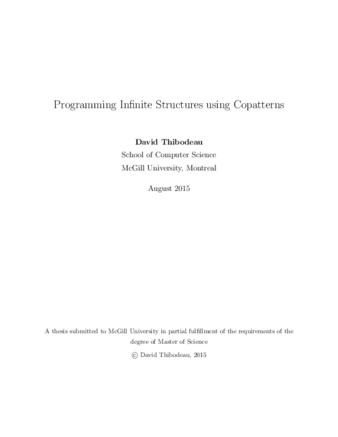 Programming infinite structures using copatterns thumbnail