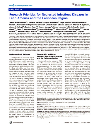 Research Priorities for Neglected Infectious Diseases in Latin America and the Caribbean Region thumbnail